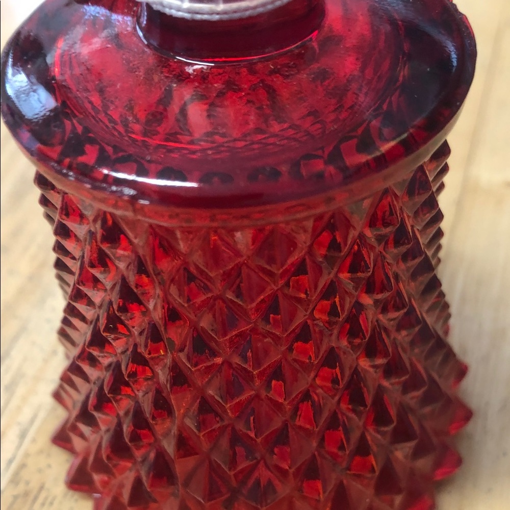 Vintage red hob  nob candle holder votive - Picture 4 of 4